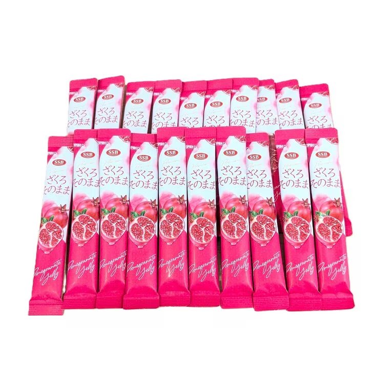 ざくろそのまま 20g×20袋 ザクロゼリー ざくろ100% 濃縮ゼリー 個包装 砂糖不使用 甘味料不使用 酸味料不使用 フィッシュコラーゲン1000mg配合 ザクロ ポメグラネート 美容 おやつ コストコ