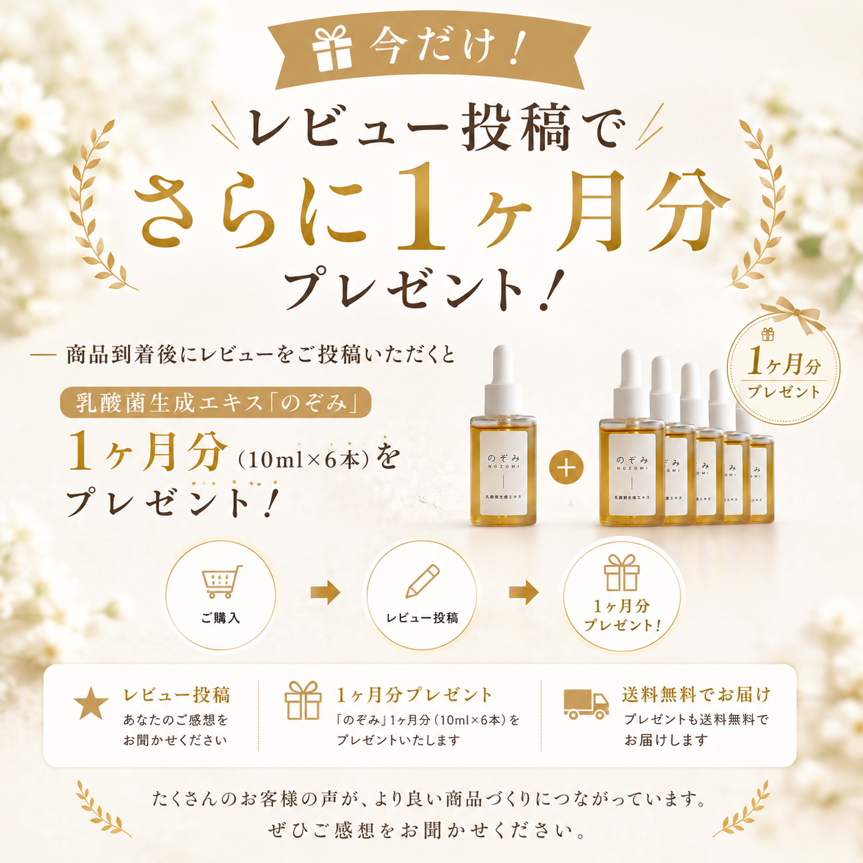 【EsmeraldA】乳酸菌生成エキス のぞみ|腸内環境を改善し健康をサポート 30ml × 2本(およそ30日分)