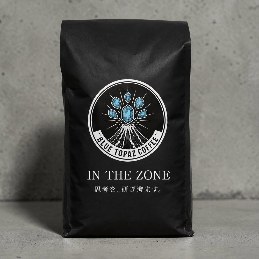 【BLUE TOPAZ COFFEE IN THE ZONE】 BLUE TOPAZ COFFEE IN THE ZONE ブルートパーズ インザゾーン コーヒー豆 500g|無農薬 自然栽培|高級アラビカ種 ティピカAA