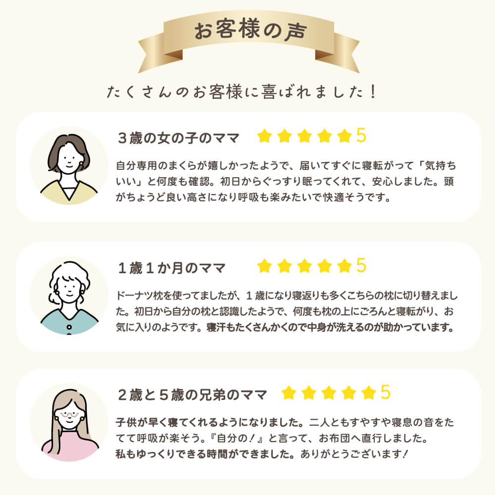 【EsmeraldA】呼吸する子ども枕 (1歳から6歳用)|14日間返金保証