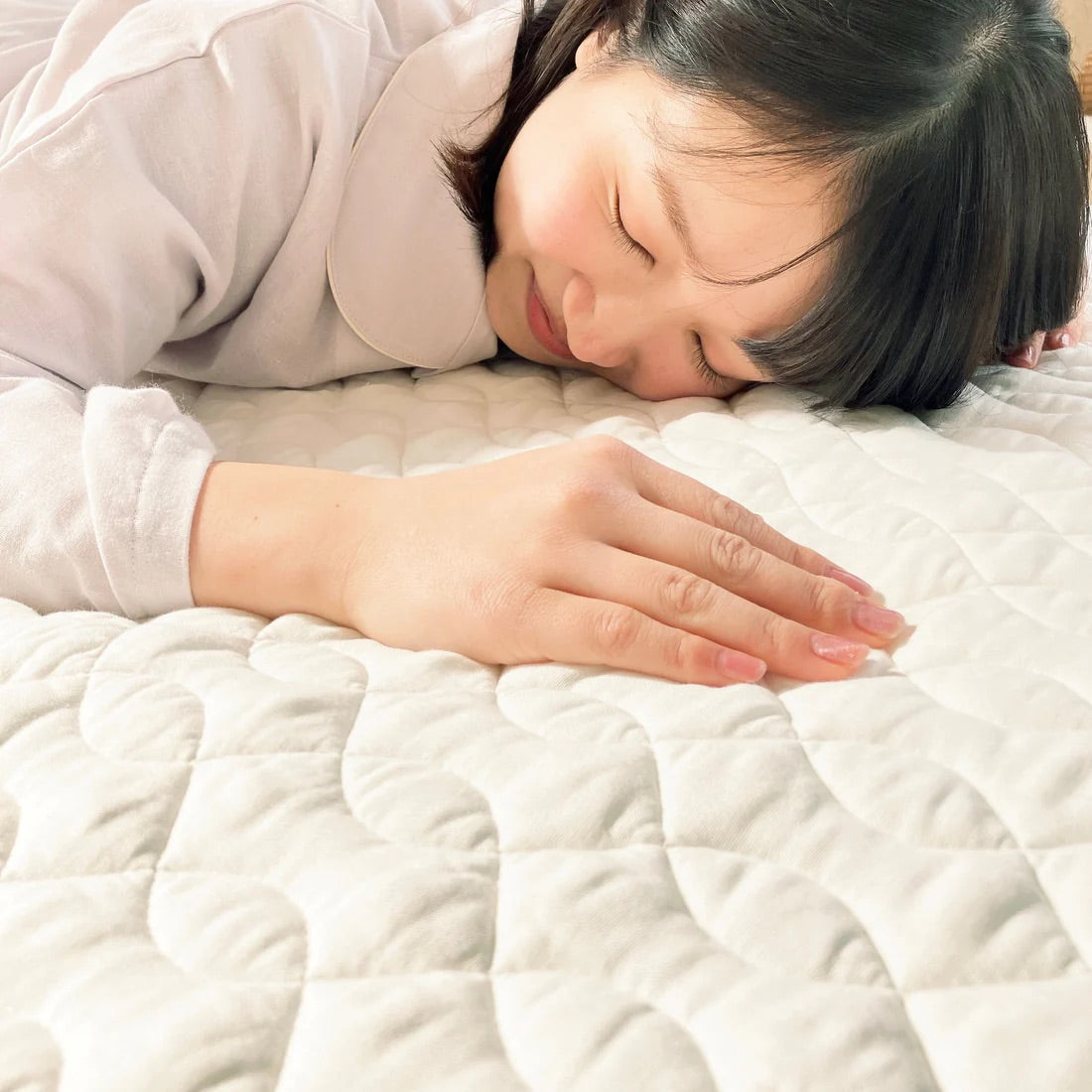 【ロマンス小杉】和晒し 2重ガーゼ 敷きパッド 綿100%|オールシーズン対応の快適性