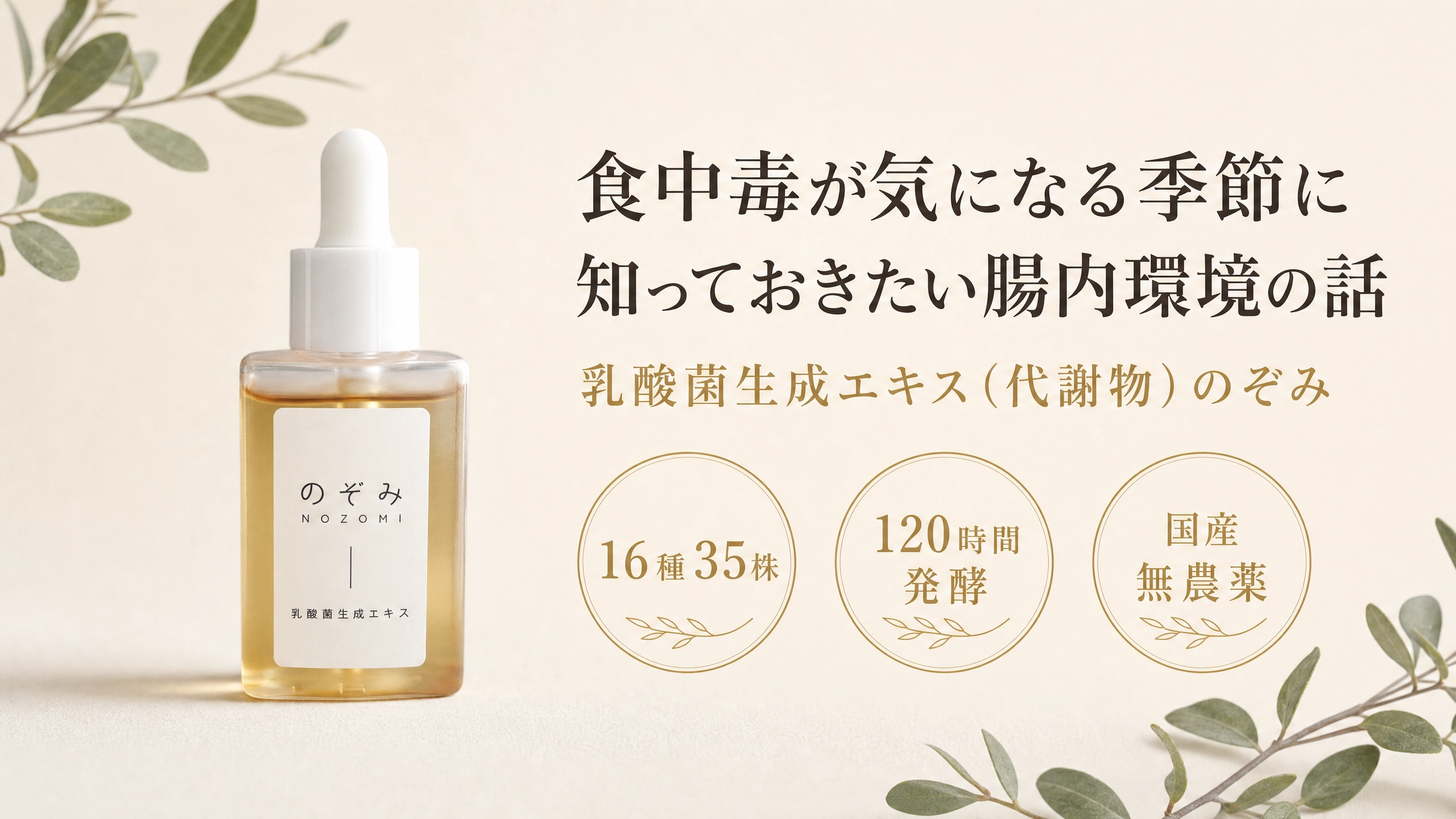食中毒が気になる季節に知っておきたい「腸内環境」の話 乳酸菌生成エキス（代謝物）「のぞみ」とは？