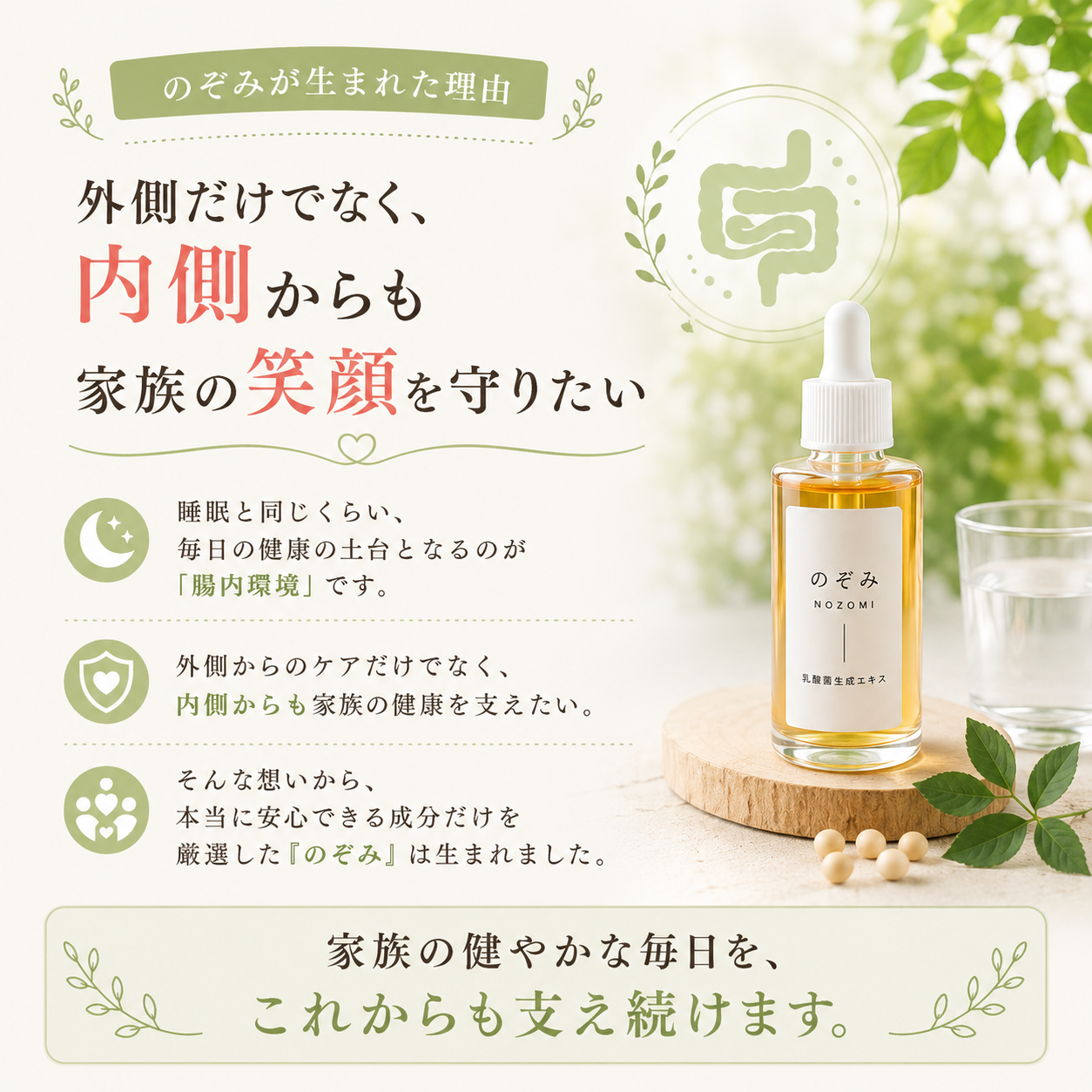【EsmeraldA】乳酸菌生成エキス のぞみ｜腸内環境を改善し健康をサポート 30ml × 2本（およそ30日分）