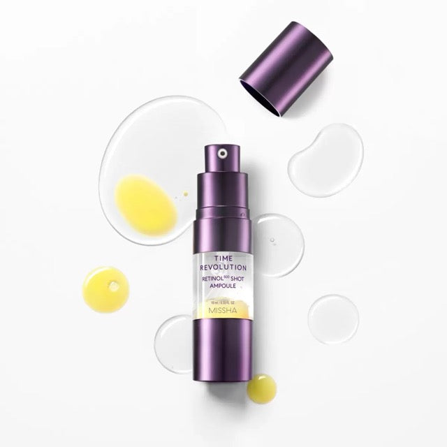 MISSHA  タイム レボリューション レチ 500 ショット 美容液 10mLx2個／朝夜対応・生レチ配合・敏感肌OK