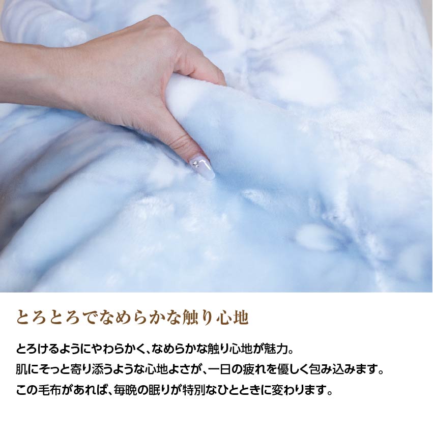 【昭和西川】ジーナ シングル｜ふっくらエリ付き 肌ざわりなめらかな2枚合わせ毛布
