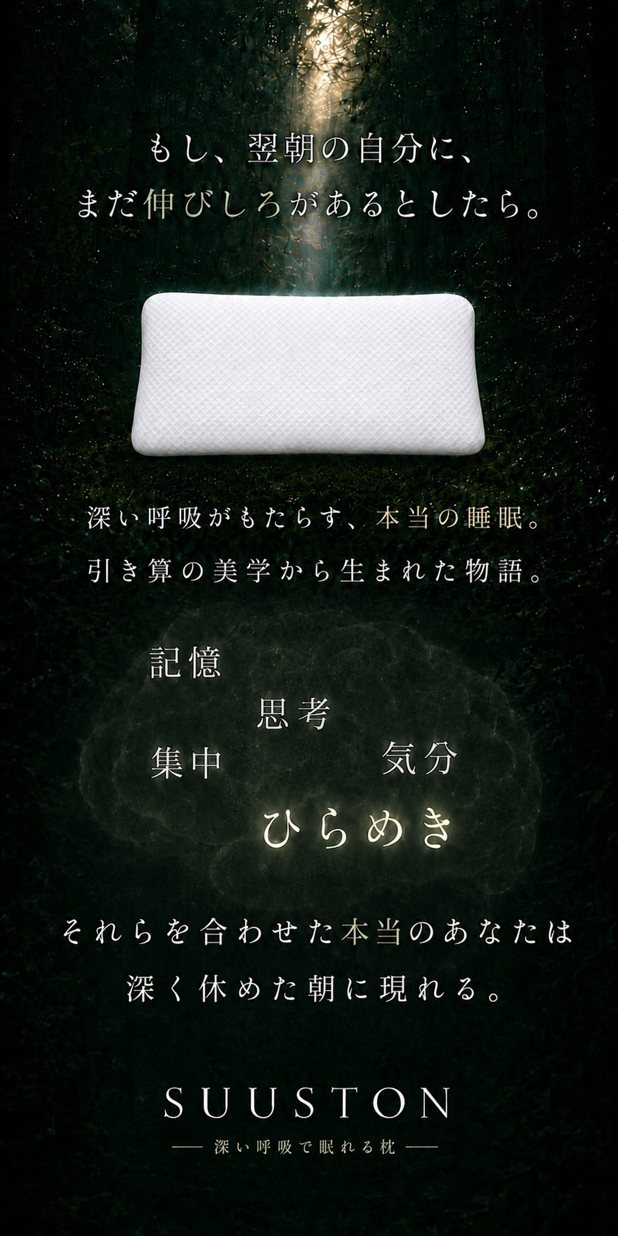【SUUSTON】スーストン｜深い呼吸で深く眠れる枕｜睡眠中の空気の通り道を確保｜14日間返金保証付
