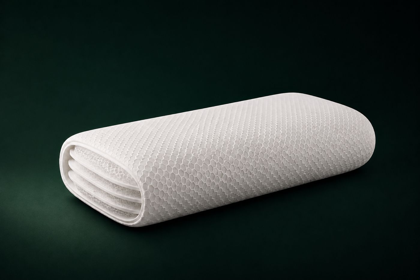Inside the SUUSTON luxury men's pillow: wide profile and seven-layer adjustable core.